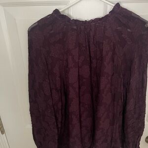 J.Jill Purple Floral Blouse